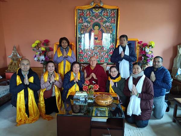 meditation with monk